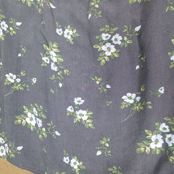 AMERICA‎ EAGLE Womens Top XSmall Cold Shoulder Floral Long Sleeve Blue Ruched - Picture 9 of 9